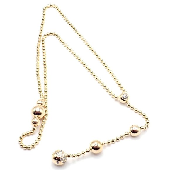 Authentic! Cartier Draperie de Decollate 18k Yellow Gold Diamond Necklace - Picture 12 of 12